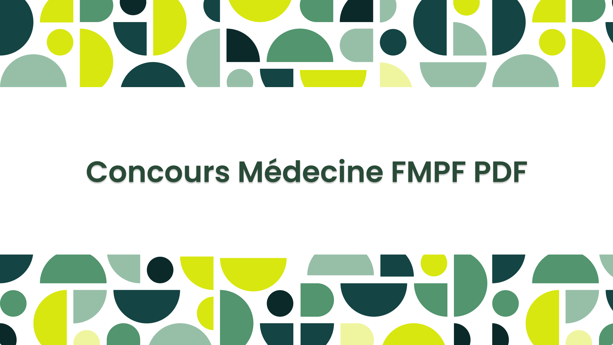 Featured Image: Concours Médecine FMPF PDF : Collection complète des sujets d'examens Fès